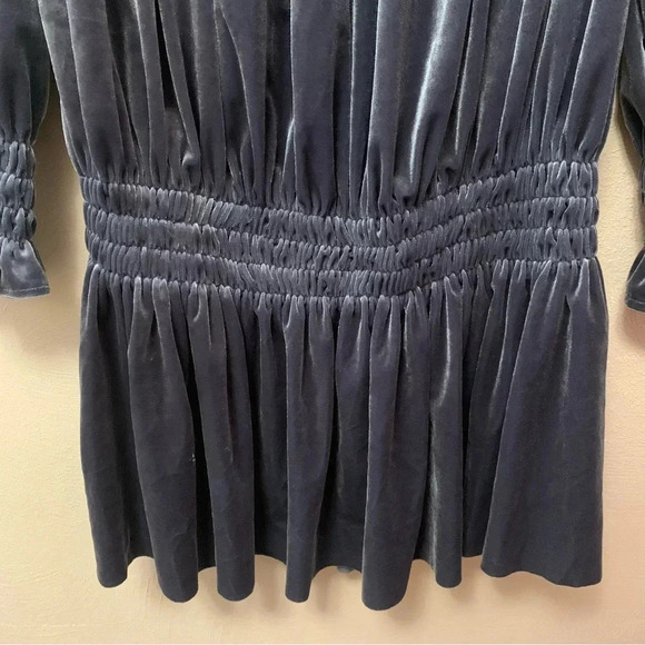 Norma Kamali Peasant Mini Dress in Pewter Size Small - Picture 5 of 8